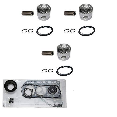 Gasket Set+Piston+Ring+Bearings+Washer for Kubota D1305 Engine R1-261 - KUDUPARTS