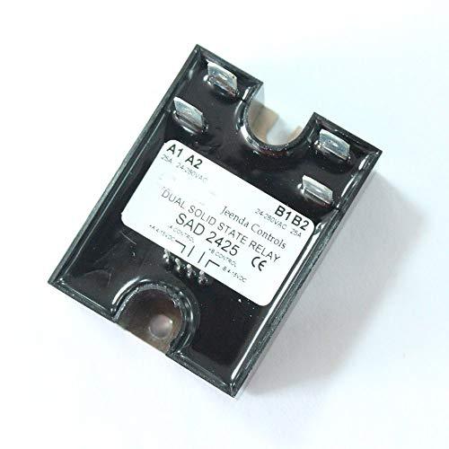 New Dual Solid State Relay SSR 4-15VDC Input 280VAC 25A Replace Crydom D2425D - KUDUPARTS