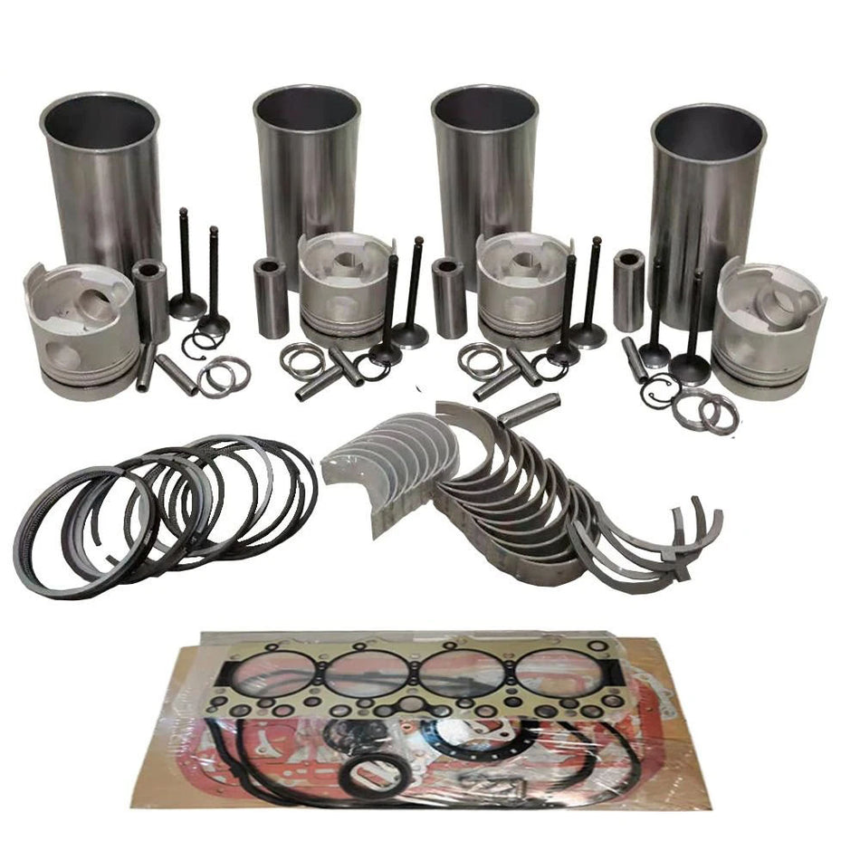 Overhaul Rebuild Kit with Liners Cylinder Sleeves for Perkins 104-22 Engine - KUDUPARTS