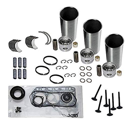 Overhaul Rebuild Kit with Liner Sleeves for Kubota D1005 Engine B21 B2100DT B2100HST-D B2100HST-DB B7500DT B7500HSB B7510DT B7510DTN B7510HSD - KUDUPARTS