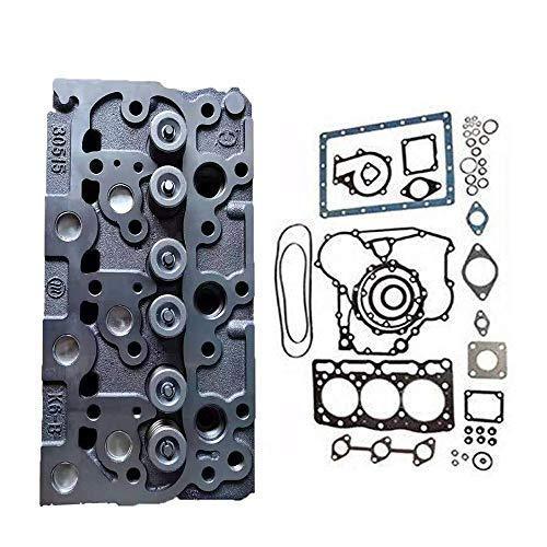 15521-03040 Diesel Cylinder Head with Valves&Full Gasket Kit for Kubota D1402 - KUDUPARTS