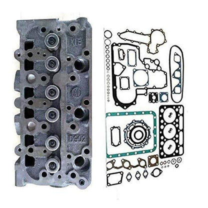 Cylinder Head 1G962-03040 with Valves Spring + Full Gasket Kit for Kubota D902 ZD323 - KUDUPARTS