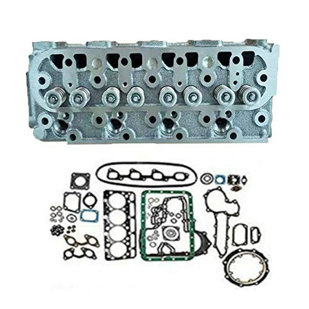 Compatible with V1305 Complete Cylinder Head + Full Gasket Kit for Kubota - KUDUPARTS