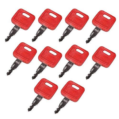 H800 Keys 10PCS for Hitachi&John Deere Excavator Case Dozer&Fiat&New Holland - KUDUPARTS