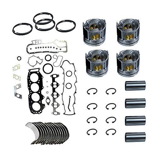 Gasket Set+Piston+Ring+Bearings+Washer for Hino J05E JO5ET engine KOBELCO SK250 - KUDUPARTS