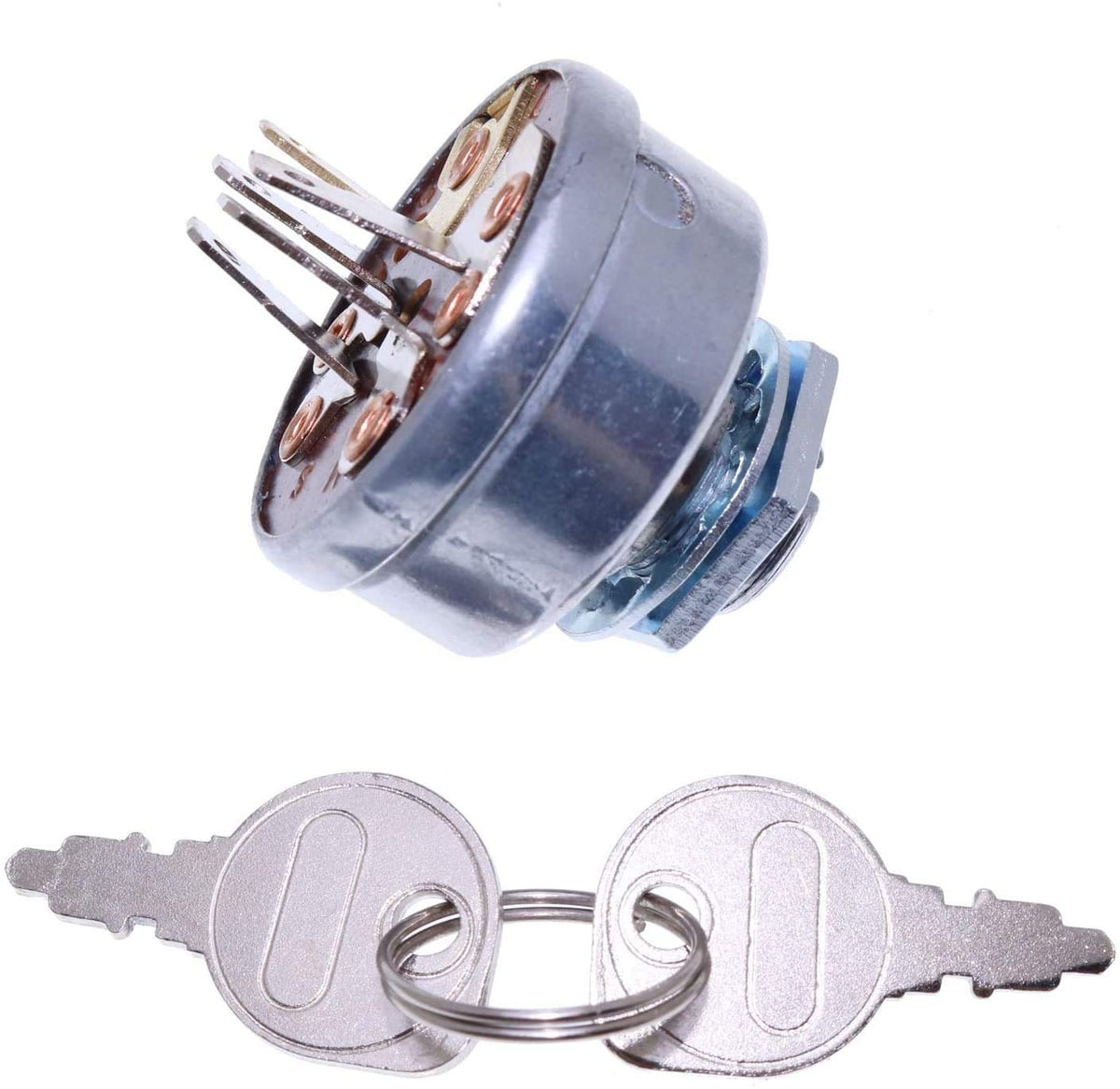 Ignition Switch & 2 Keys K1122-62110 Fit for Kubota T1460 T1570 T1670 T1760S T1870S T1880AU2 T2080 T2090BR T1460S T1560 T1560S T1770S T1880 - KUDUPARTS