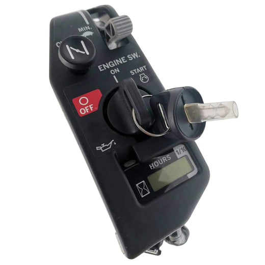 GX630 GX690 Control Box Ignition Switch Assy with 2PCS Keys and 2PCS Throttle Cables Compatible with Honda Double Cylinder Gasoline Generator - KUDUPARTS