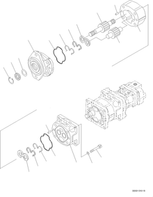 For Komatsu Loader WA200PZ-6 WA200-5 WA200-6 Pump Assy 705-22-34151 - KUDUPARTS