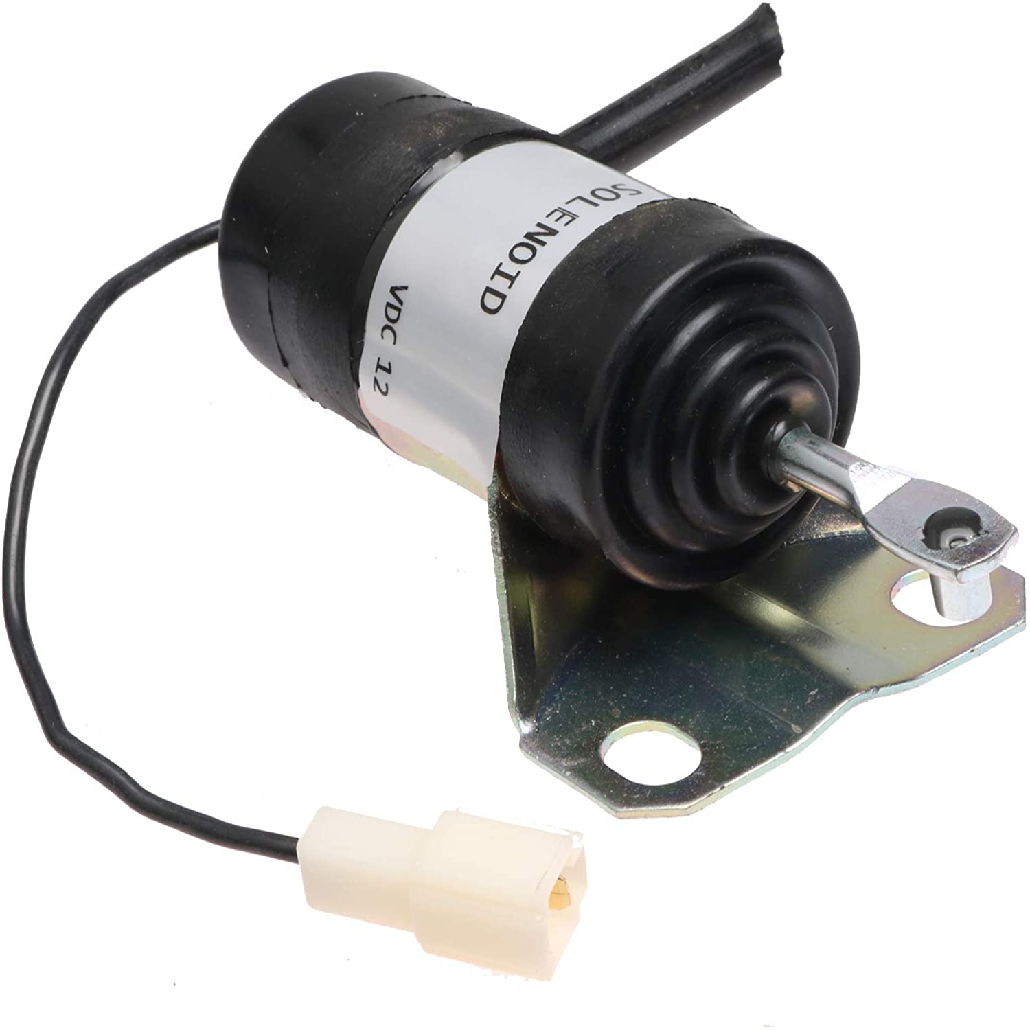 Stop Solenoid 15471-60010 for Kubota B1550D B1550E B1750D B1750E B20 B2150D B2150E KX101 KX151 F2000 L2250DT L2250F L2550F L2850F L3010F L35 M4030 M4900 M4950 M5030 M5700 R410 R420 R520 - KUDUPARTS