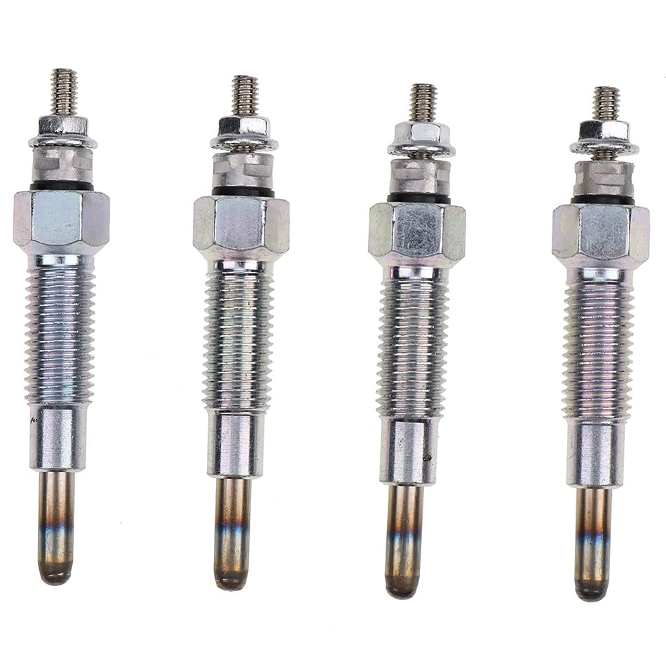 4X Glow Plugs 15221-65510 15401-65510 9827560 Compatible with Kubota V1402 V1702 V1902 D1302 Bobcat 743 643 743B New Holland L455 L553 L555 - KUDUPARTS