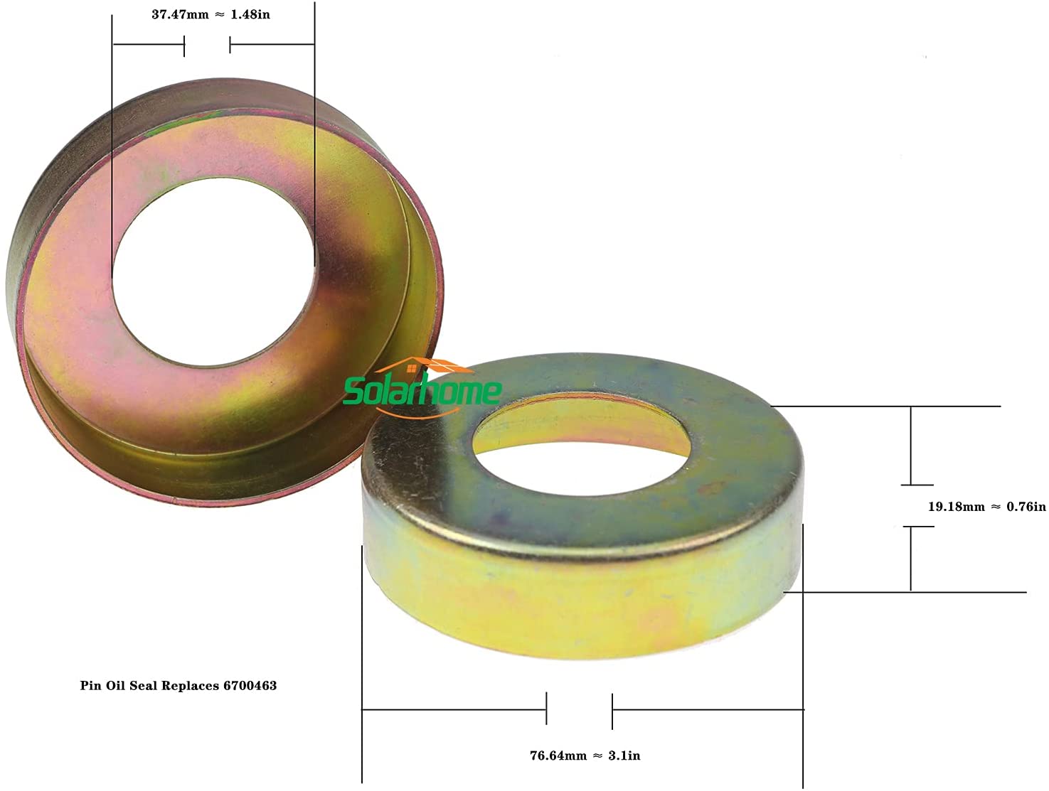 Pin and Bush Kit 1.5 Inch for Bobcat Skid Steer Loader 751 753 763 S130 - KUDUPARTS