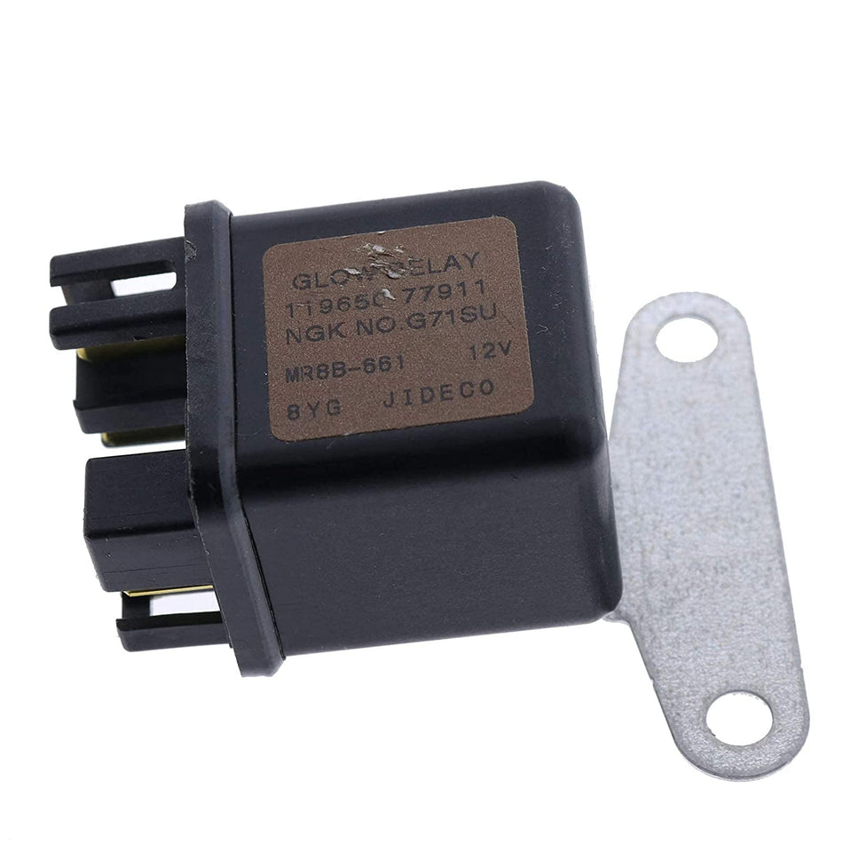 Preheating Glow Plug Relay 16415-65600 1641565600 8942481610 for Kubota D722 D902 D905 D1105 V3300 Yanmar 12V MR82BL-081 JIDECO 91008V Isuzu Hitachi ZAXIS27U ZAXIS50U ZAXIS40U - KUDUPARTS