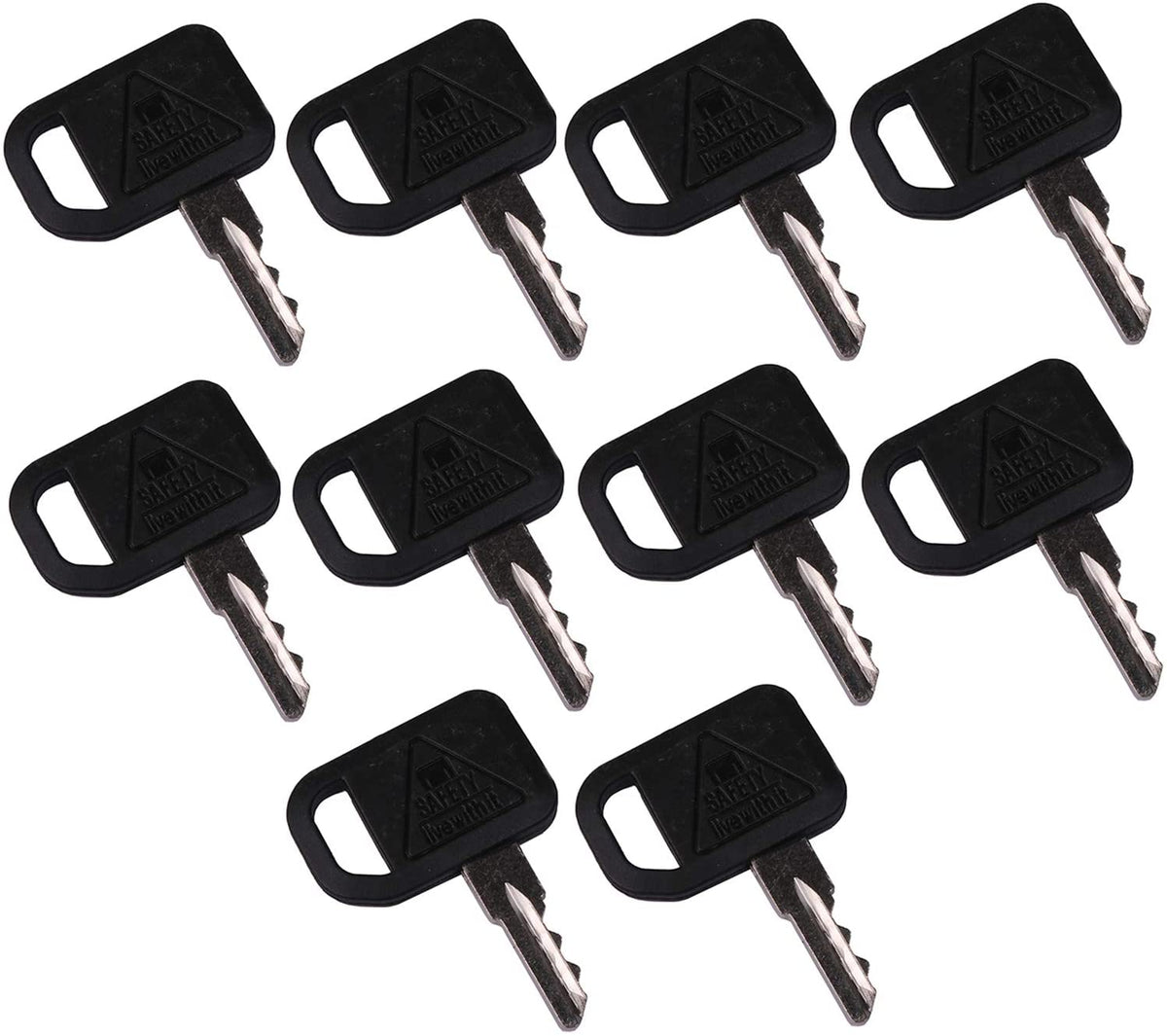 Ignition Keys AUC12681 compatible with John Deere Gator Zero Turn Mower Quik-Trak Mowers (6) - KUDUPARTS