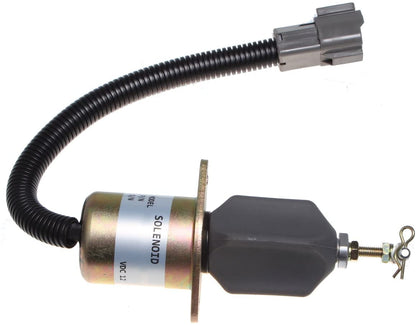 Fuel solenoid 129953-77811 1751ES-12A3UC12B1S SA-4673-S for Hyundai Excavator R60-5 Yanmar engine - KUDUPARTS