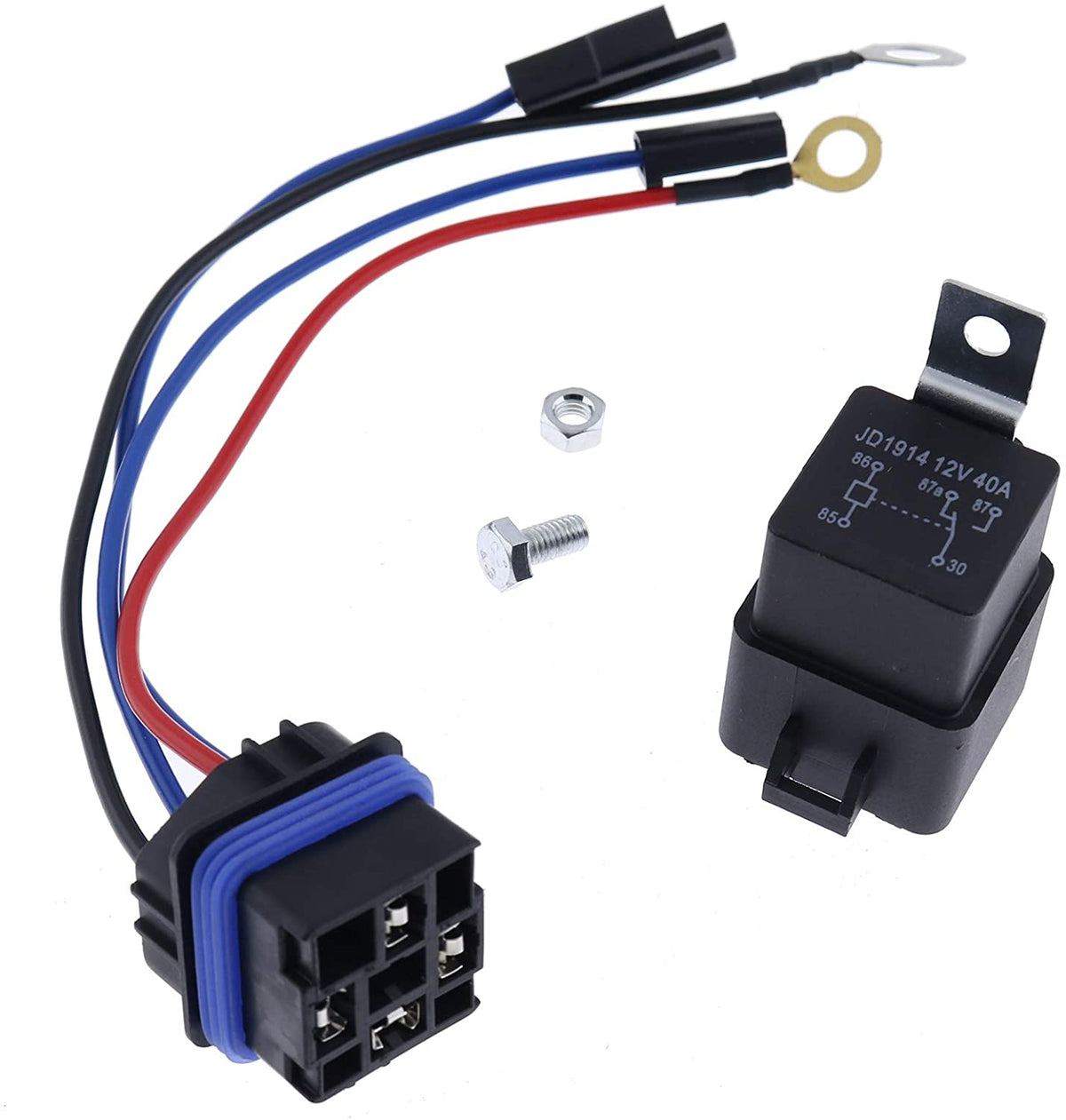 Starter Relay Kit Fit for John Deere AM107421 AM106304 Kawasaki Onan w/Water GX70 GX75 GX95 SX75 SX95 SRX75 SRX95 STX30 STX38 STX46 RX63 RX75 316 160 165 170 175 180 - KUDUPARTS