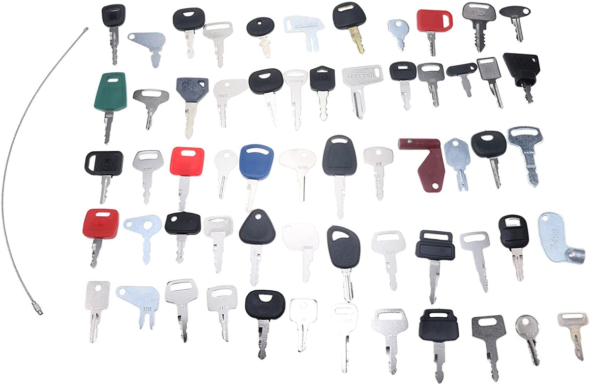 60 keys Compatible with Heavy Equipment Volvo John Deere Bobcat New Holland Komatsu - KUDUPARTS
