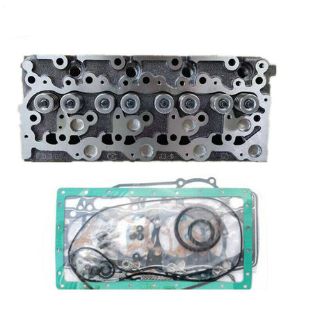 Complete Cylinder Head+Full Gasket Kit Fits Bobcat Excavator 753 763 773 For Kubota V2203 V2203E - KUDUPARTS