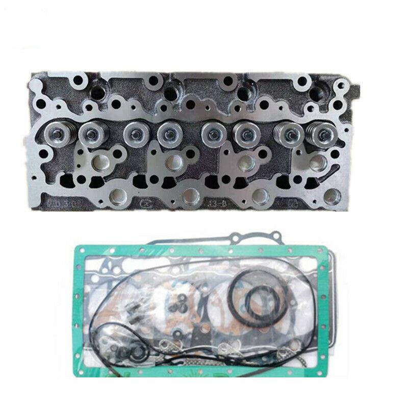 Complete Cylinder Head+Full Gasket Kit Fits Bobcat Excavator 753 763 773 For Kubota V2203 V2203E - KUDUPARTS