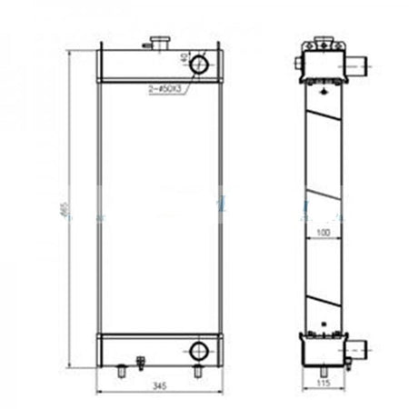 For Komatsu Wheel Loader WA200-5 WA250-5 Water Tank Radiator Core ASS'Y 418-03-31113 - KUDUPARTS