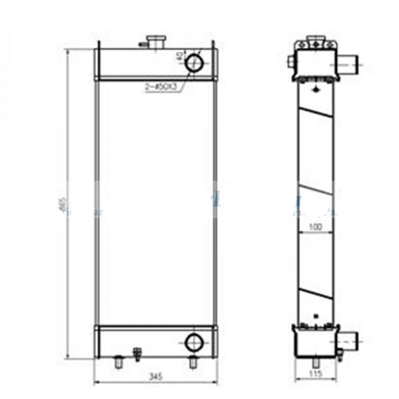 New Water Tank Radiator Core ASS'Y 418-03-31112 for Komatsu Wheel Loader WA200-5 WA250-5 WA270-5 - KUDUPARTS