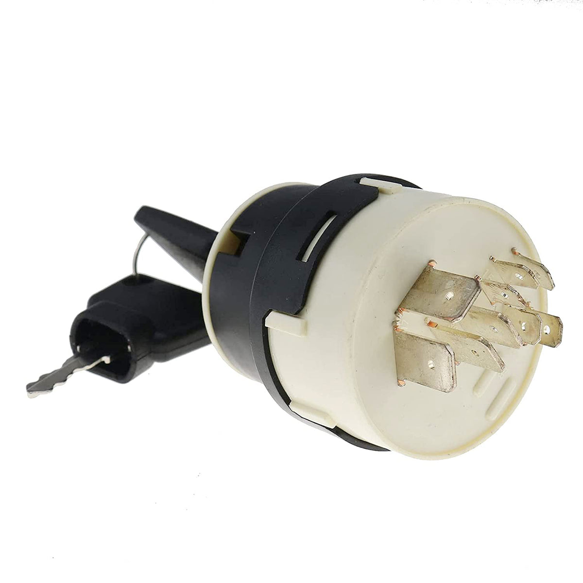 Ignition Switch with 2 Keys 701-80184 85804674 for JCB 3CX 4CX New Holland LV60, B110B LB75.B LB115 B100BLR NH Case Perkins Manitou Merrit Keyed - KUDUPARTS