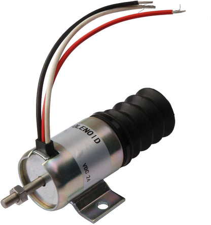 Fuel Shutoff Solenoid AT115077 for John Deere Excavator 690D - KUDUPARTS