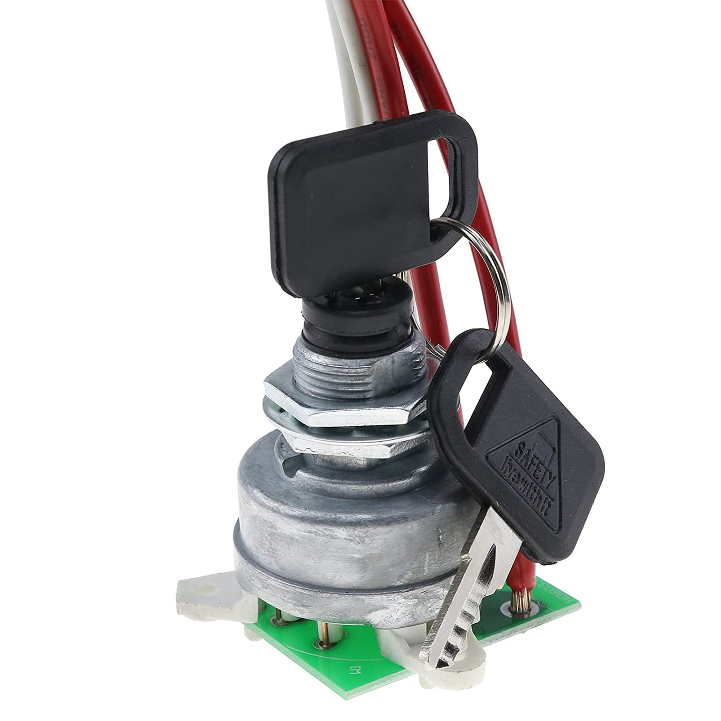 Ignition Switch Starter Module Set with 2 Keys #AM122913 Compatible with John Deere Lawn and Garden Tractor 345 325 335 Serial Number Below 070000 - KUDUPARTS