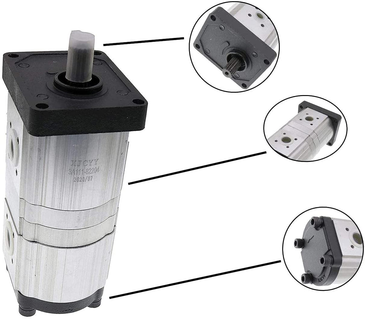 Hydraulic Pump 3A111-82202 Compatible with Kubota Tractors M4700 M5400 M6800 M8200 M9000 - KUDUPARTS
