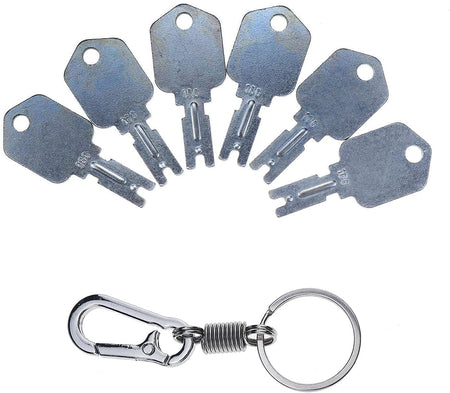 Ignition Keys #166 with Key Chain for Clark Yale Hyster Komatsu Gradall Gehl Crown 186304 51335040 A214062 1430 Hyster Forklift - KUDUPARTS