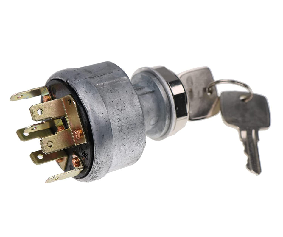 AT195301 Ignition Switch with 2 keys for John Deere 250 2350 2355 2440 2520 2550 2555 210C 210K 210LE 210LJ 300D 310C 310D 540E 544E 544G 550B 608 610C - KUDUPARTS