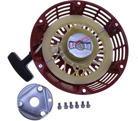 Pull Recoil Starter Assy 284010-ZE2-Q01ZA 28400-ZE2-W01ZB 28400-ZE2-Q01ZN compatible with Honda GX240 GX270 8HP 9HP Engine Generator Oregon 31-049 Rotary 26-10469 Stens 150-711 - KUDUPARTS