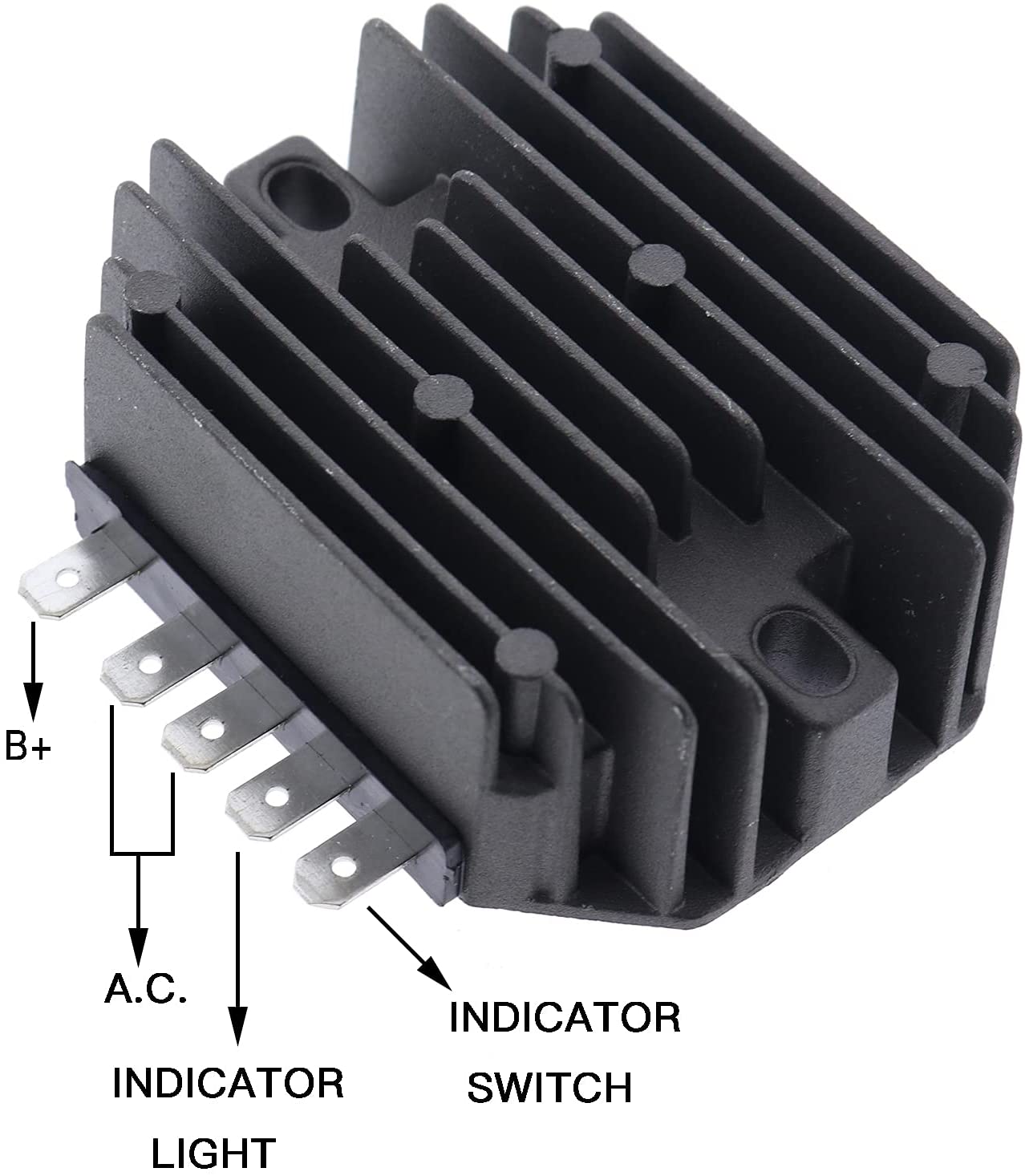 Rectifier Regulator 129150-77710 Fit for Yanmar YM186 YM187 YM220 YM1601 YM1610 YM1702 YM1720 12V - KUDUPARTS