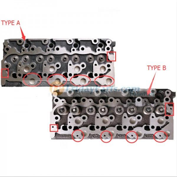 Complete Cylinder Head+Full Gasket Kit Fits Bobcat Excavator 753 763 773 For Kubota V2203 V2203E - KUDUPARTS